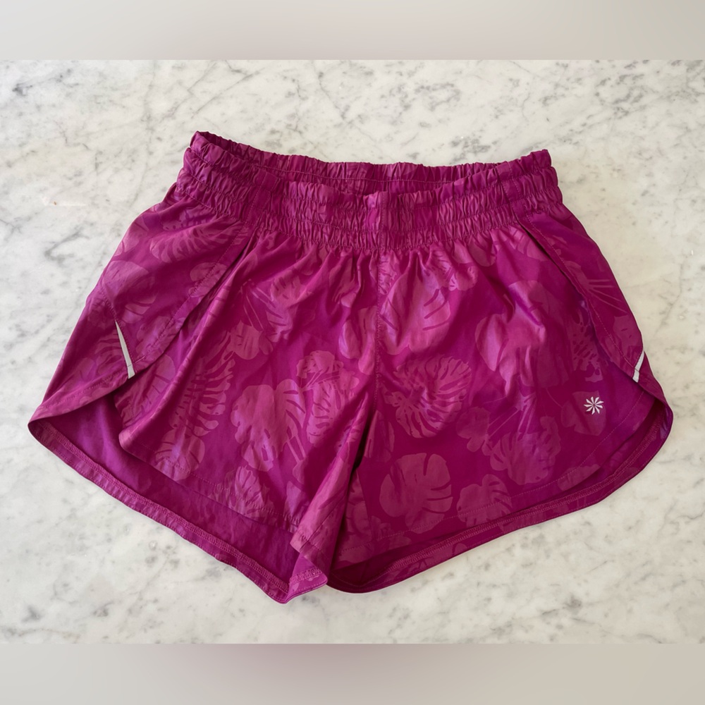 Athleta Botanical Racer Run Short 4.5” - Picture 3 of 7